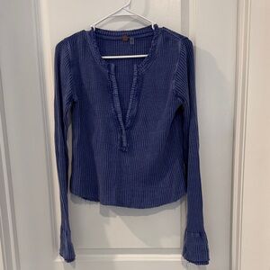 FP One Blue Long Sleeve Women's Top Small